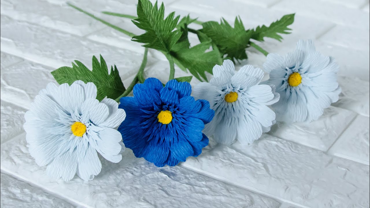 Paper flowers easy #1 | How to make crepe paper flower | paper craft | TA Diy