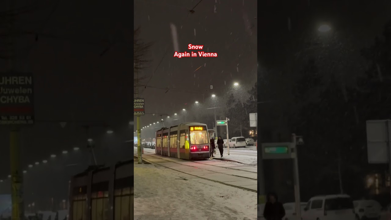 Snowy night again in Wien 