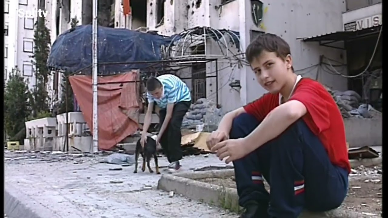Zapadni Mostar 1993. transporteri UN-a , zgrada Vranjice, kadrovi grada
