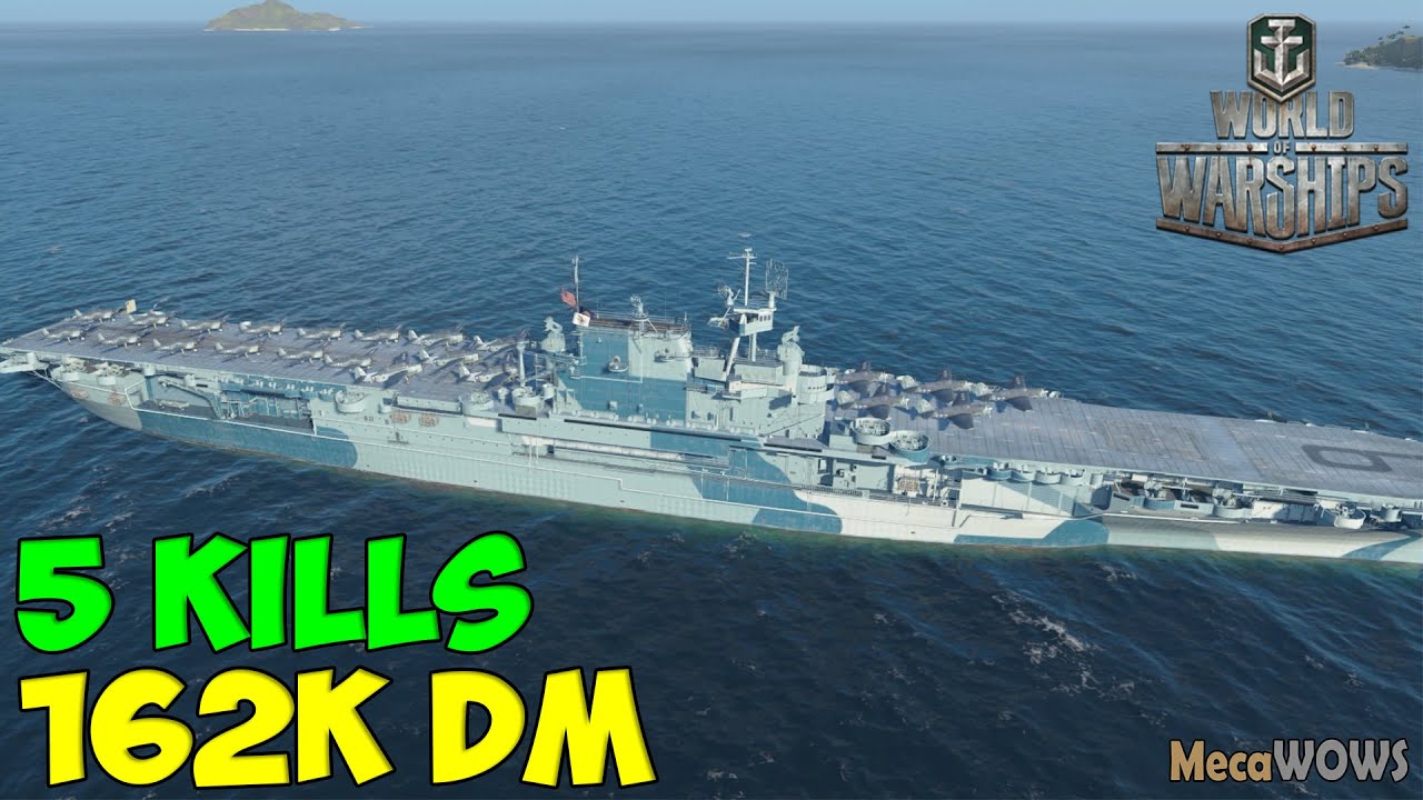 World of WarShips | Enterprise | 5 KILLS | 162K Damage - Replay Gameplay 1080p 60 fps