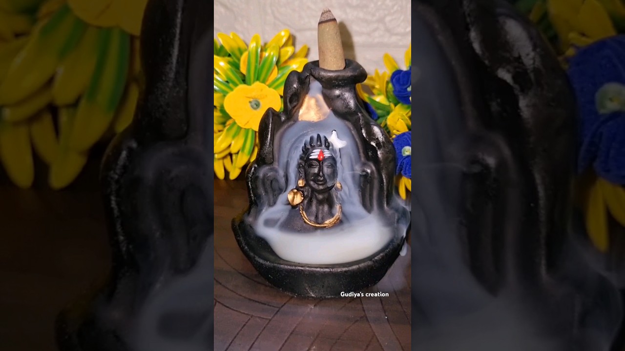 Handcrafted Lord Adiyogi, Mahadev🙏❤️| Backflow Cone Incense Holder #shots #unboxing #viral #diy