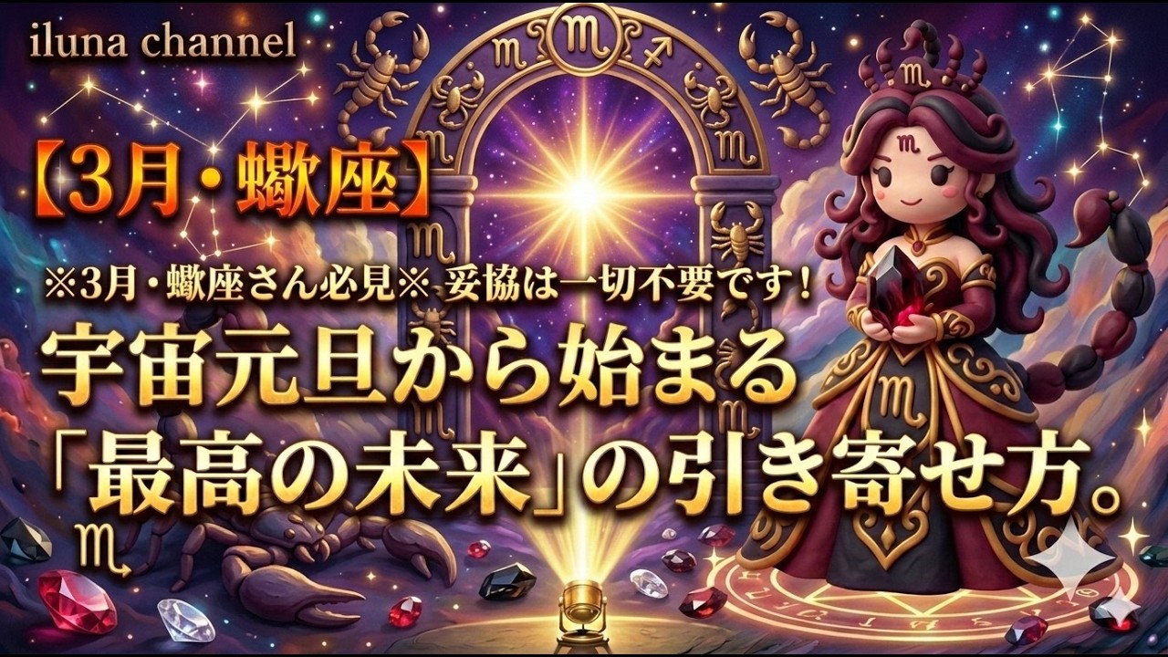 【さそり座♏3月】※蠍座さん必見※ 妥協は一切不要です！宇宙元旦から始まる「最高の未来」の引き寄せ方。
