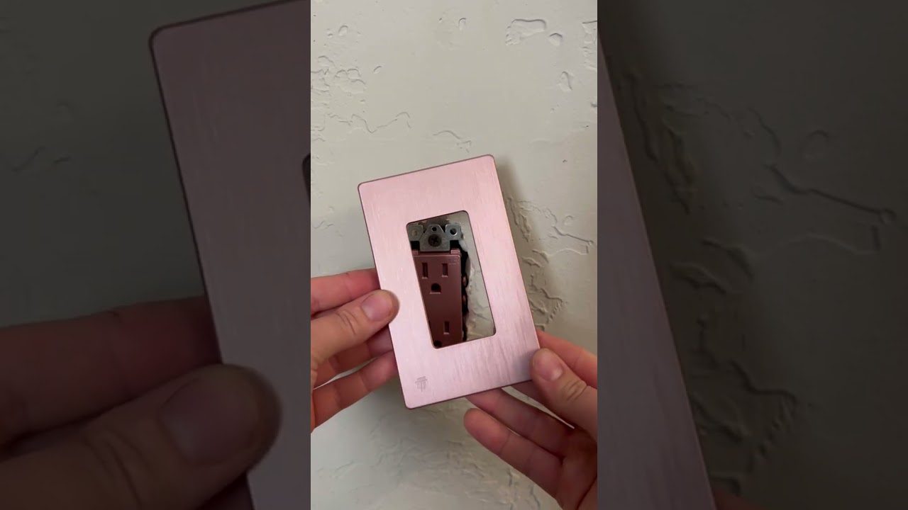 Easy Home Improvement Upgrade! Featuring Rose Gold Outlet Covers #maximalist #diy #topgreener