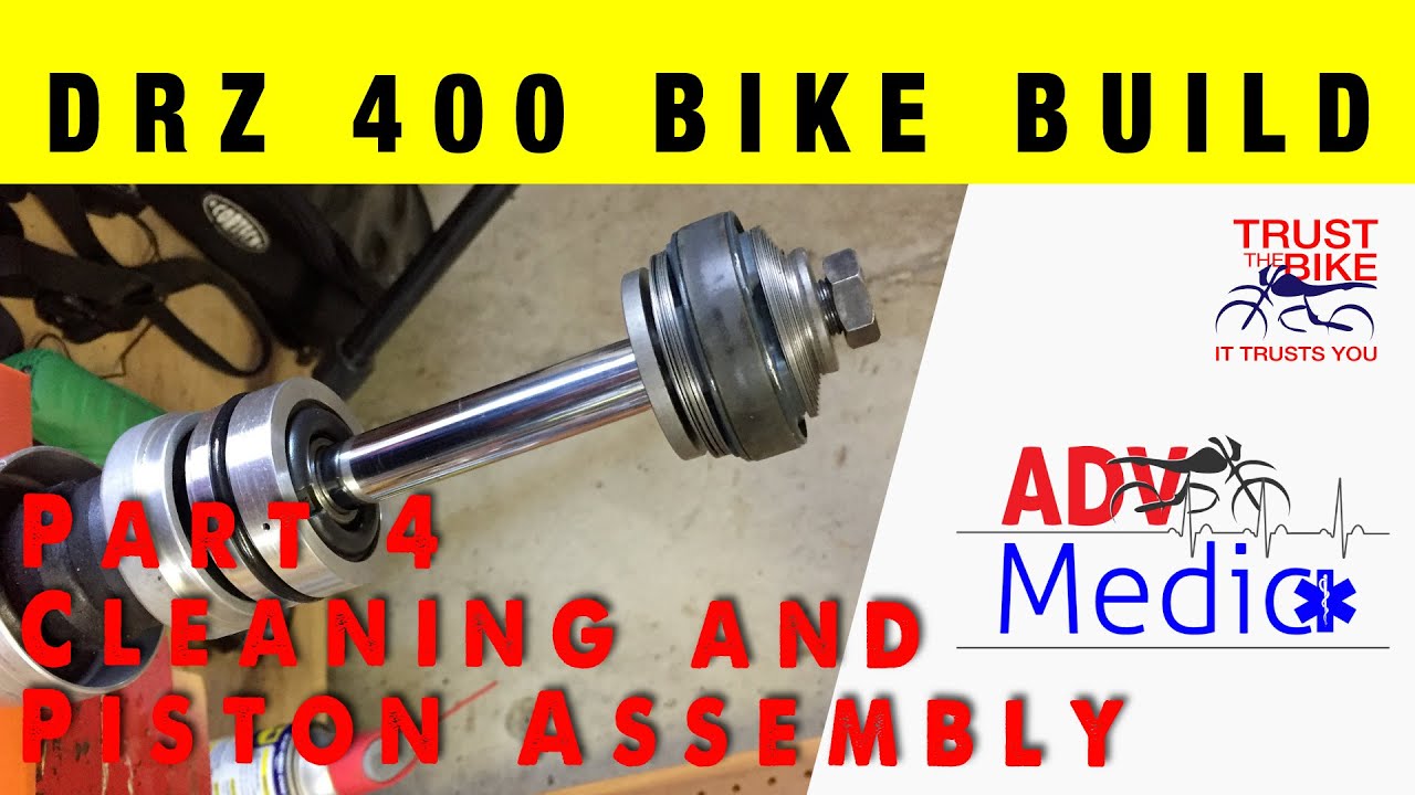 DR-Z 400 Build - Part 4 - Shock Piston Cleaning and Assembly