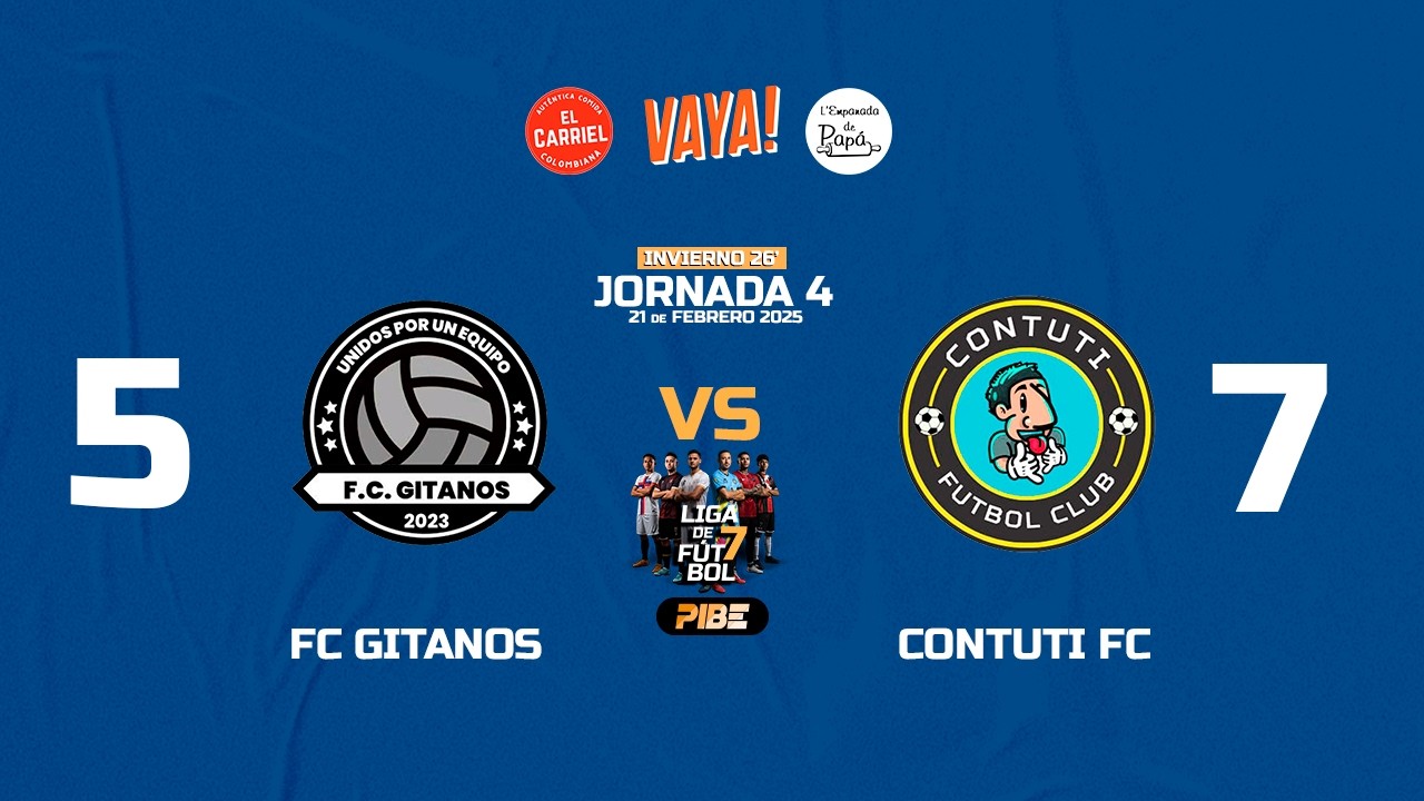 FC Gitanos 5 • Contuti FC 7 l Jornada 4 Ligas PIBE 🟠⚫️ Invierno 2026