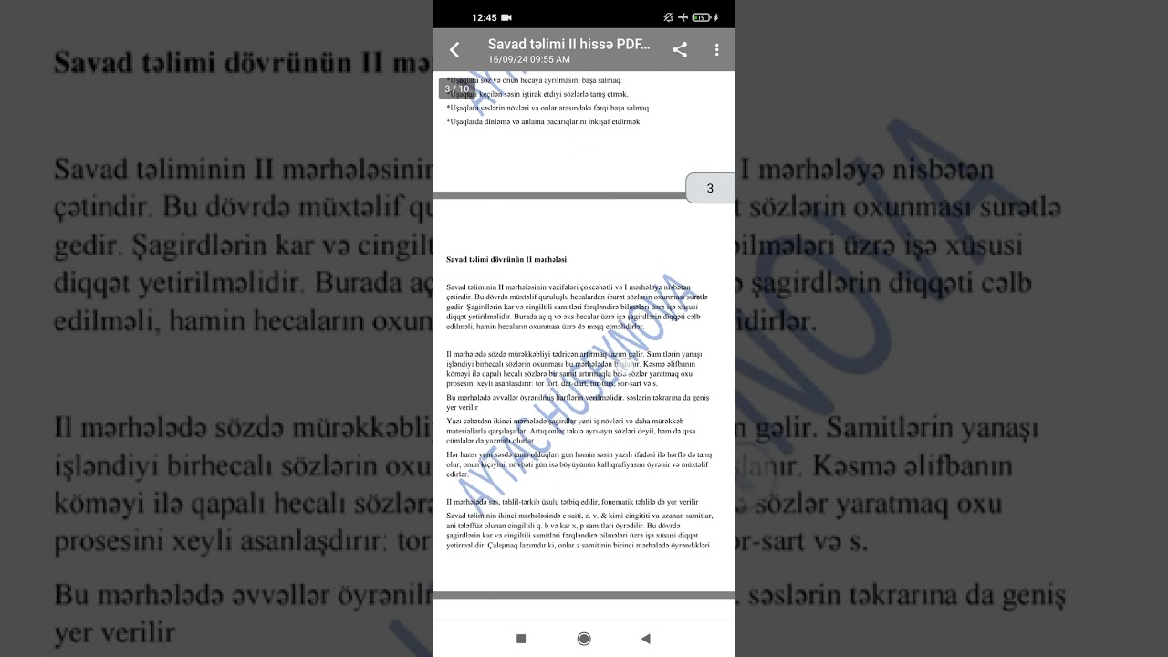 Savad Təlimi 2ci hissə Aytac Hüseynova 050 449 96 48