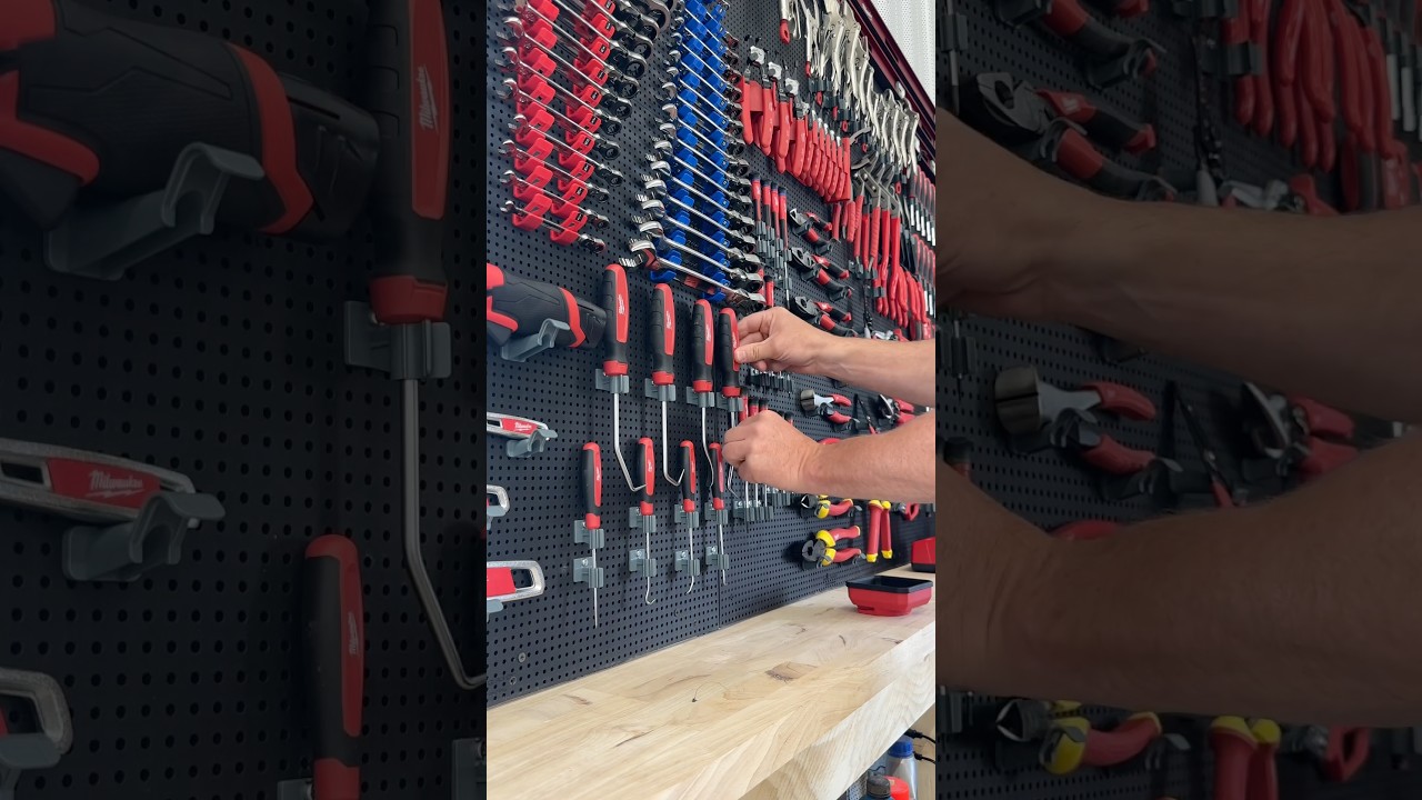 Organized the automotive corner of the shop with the @Toolgrid system & all the @MilwaukeeTool