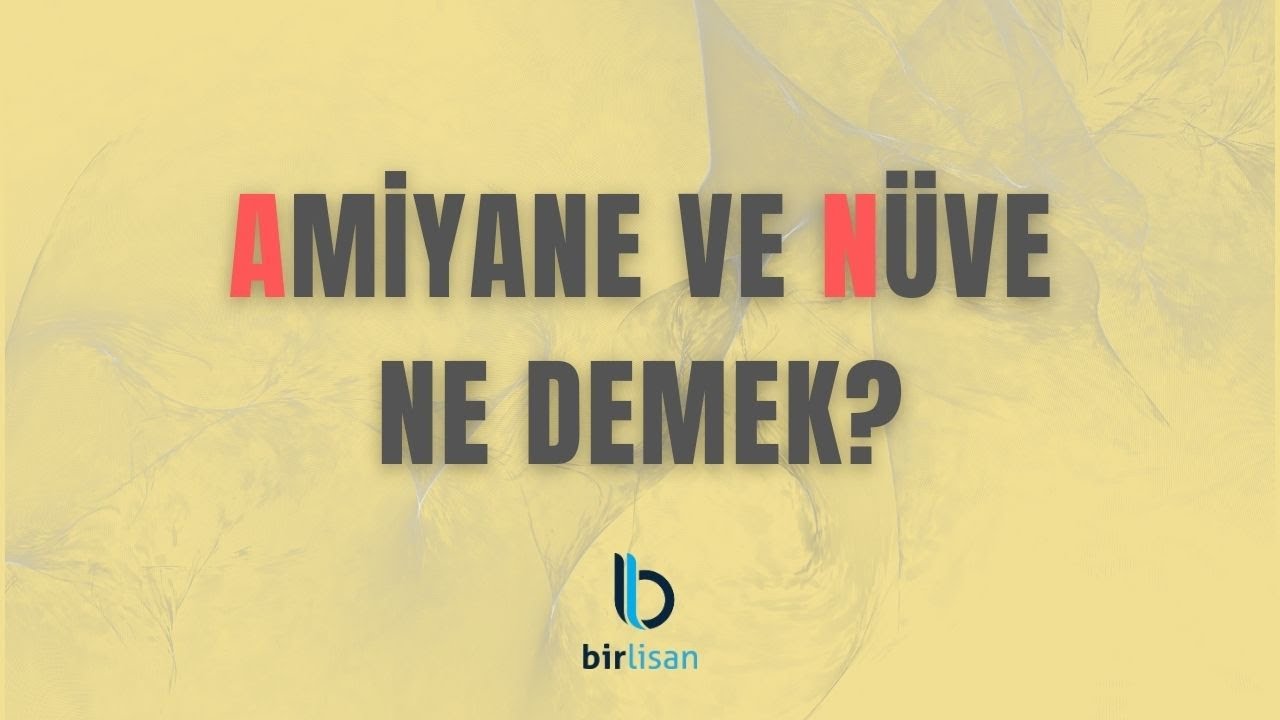 Amiyane ve Nüve Ne Demek?
