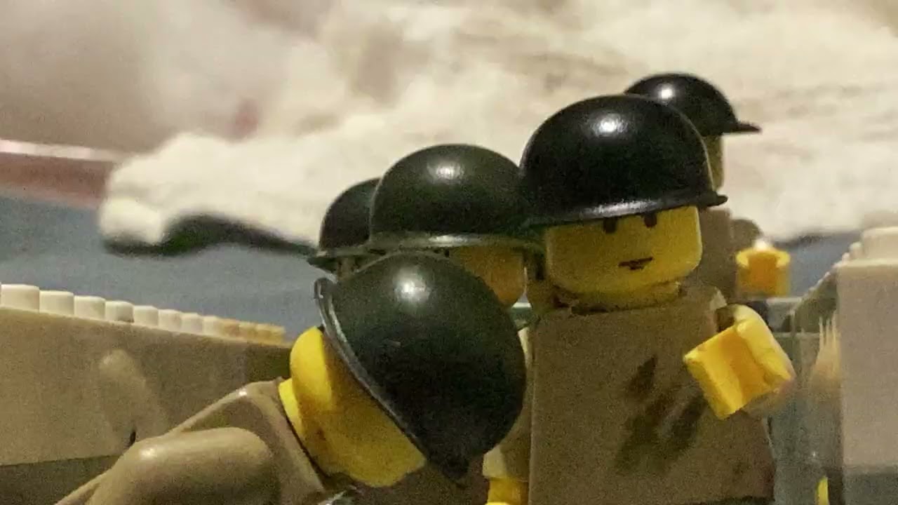 Saving private Ryan beach scene Lego animation