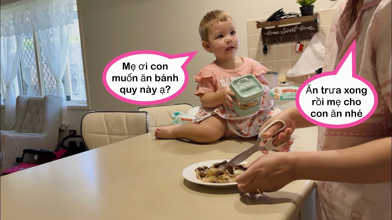 AYLA BIẾT ĐẾM NÊN GIỜ LÀ ĐẾM THƯỜNG XUYÊN, LÀM CÙI SÒ ĐIỆP XÀO BƠ TỎI 