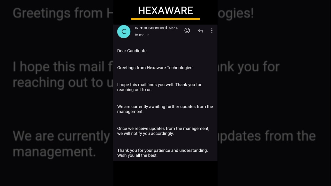 Onboarding Update from Hexaware | #hexaware #onboarding #jobs