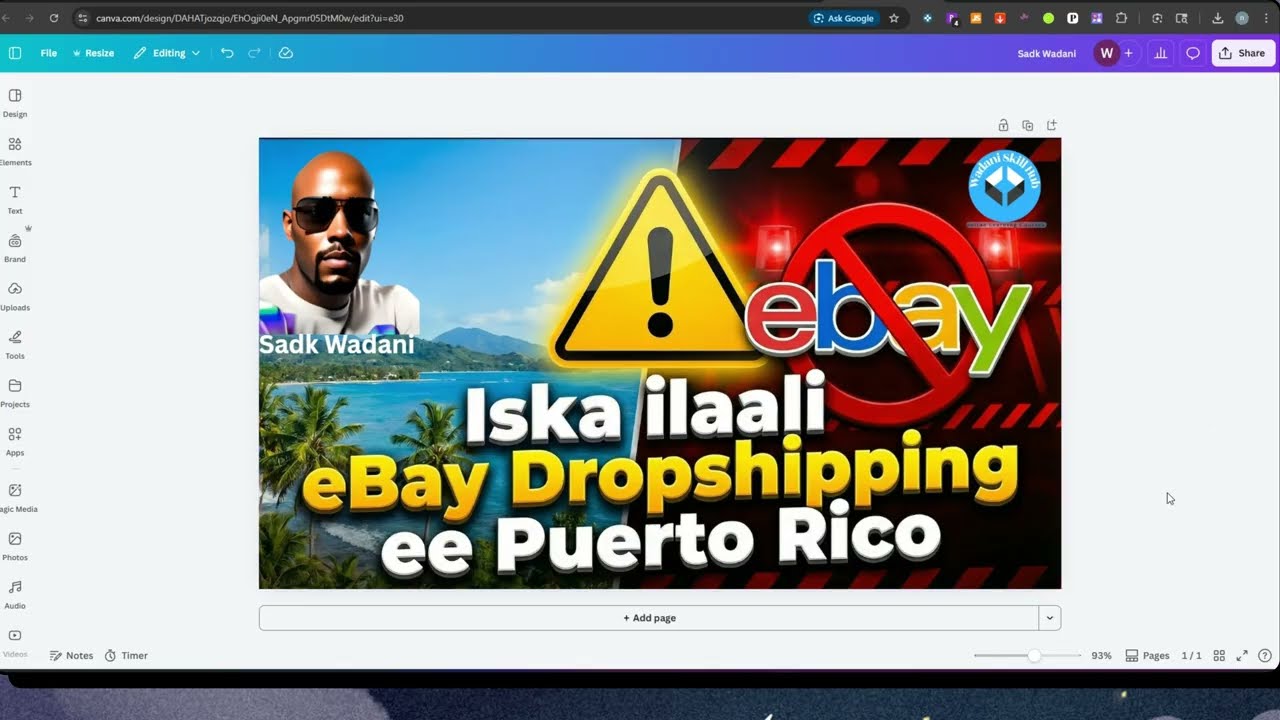 Iska ilaali Ebay Dropshippinka -Puarta Rico iyo Latin america . Raac dariiqan Afsomali