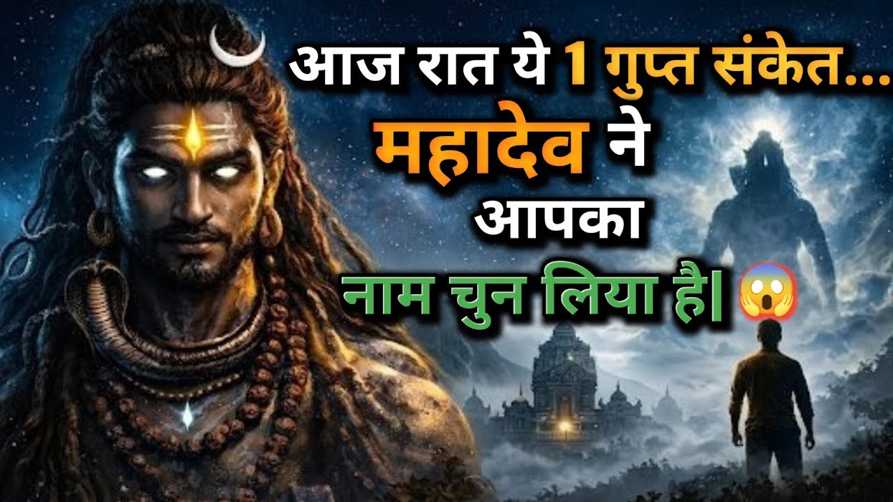 🕉️आज रात ये 1 गुप्त संकेत मिला तो चौंक जाना |✅महादेव ने आपका नाम चुन लिया है |#motivation #mahadev 🚩