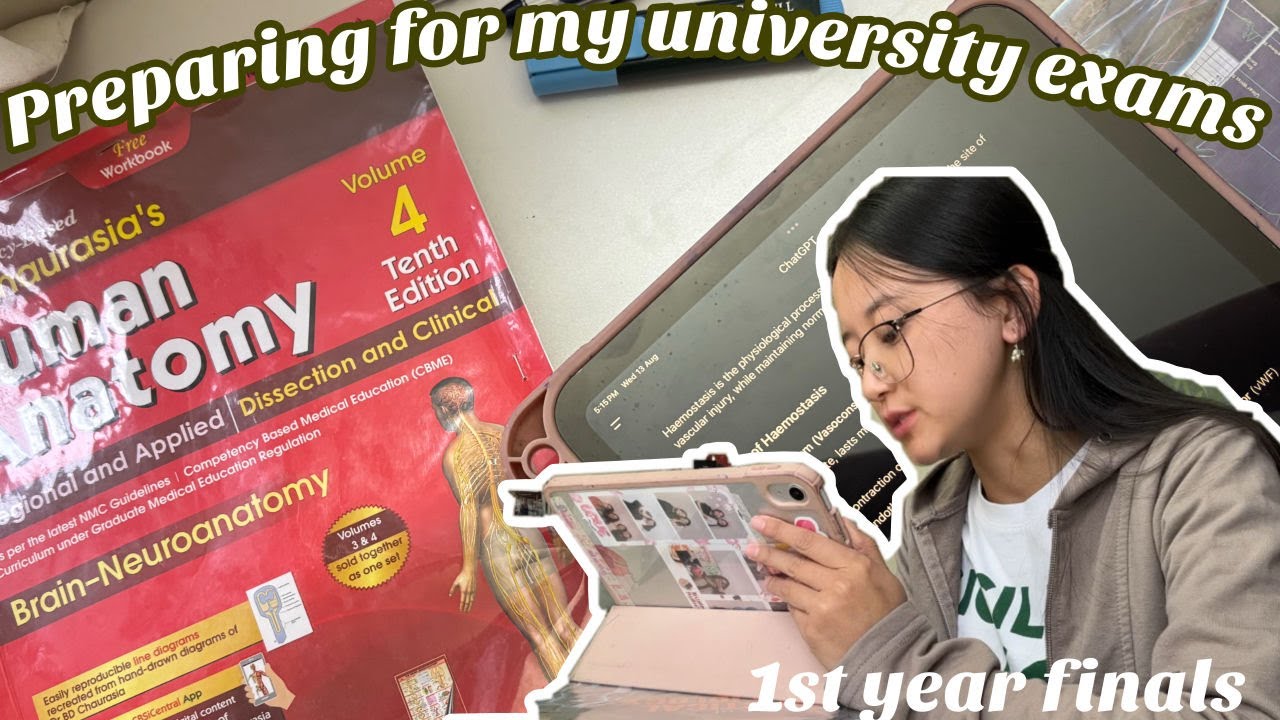 study with me for my 1st year university exams/ finals break