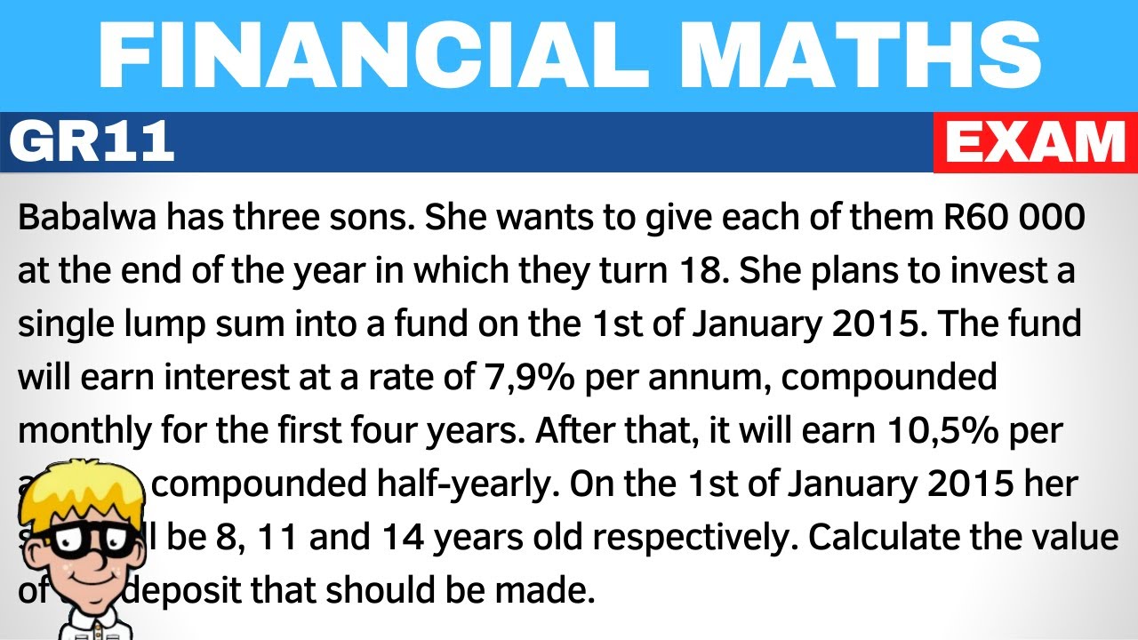 Financial maths grade 11: Exam