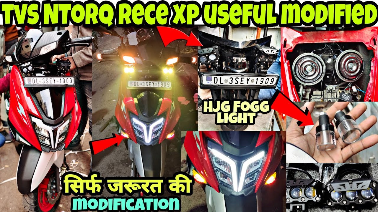 Ntorq HJG heavy fogg light | Tvs ntorq race xp | Ntorq race xp modification