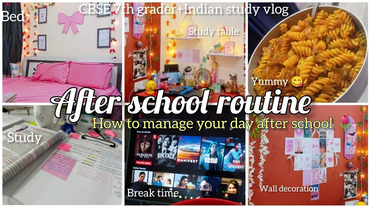 After school routine as a CBSE 7th grader student 🎀#productivestudyv. #afterschoolroutine #7thgrader