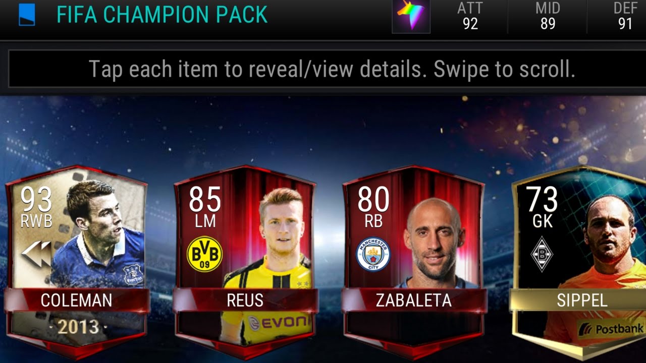 UFB COLEMAN IN A FIFA CHAMPION PACK