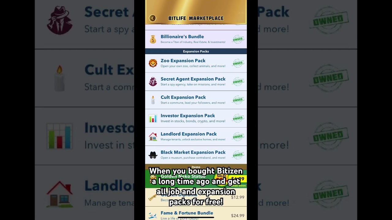 Bitlife all job packs and expansion packs included with my Bitizen! #bitlife