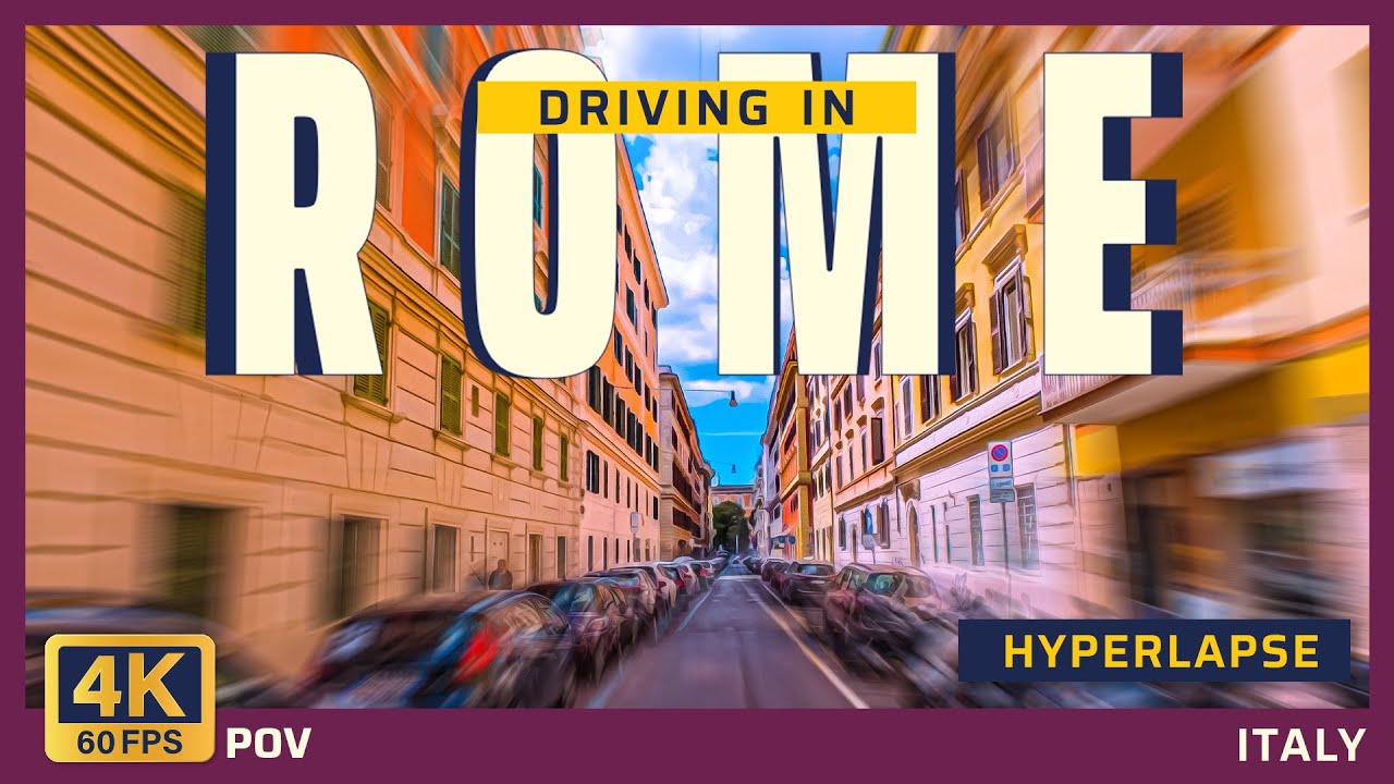 Rome 4K City Hyperlapse | Colosseum & Vatican in Minutes | Italy Time-lapse Drive