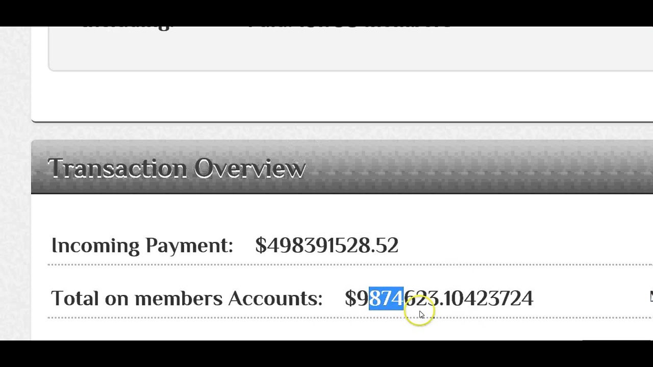 Processor Account Balances For Transition