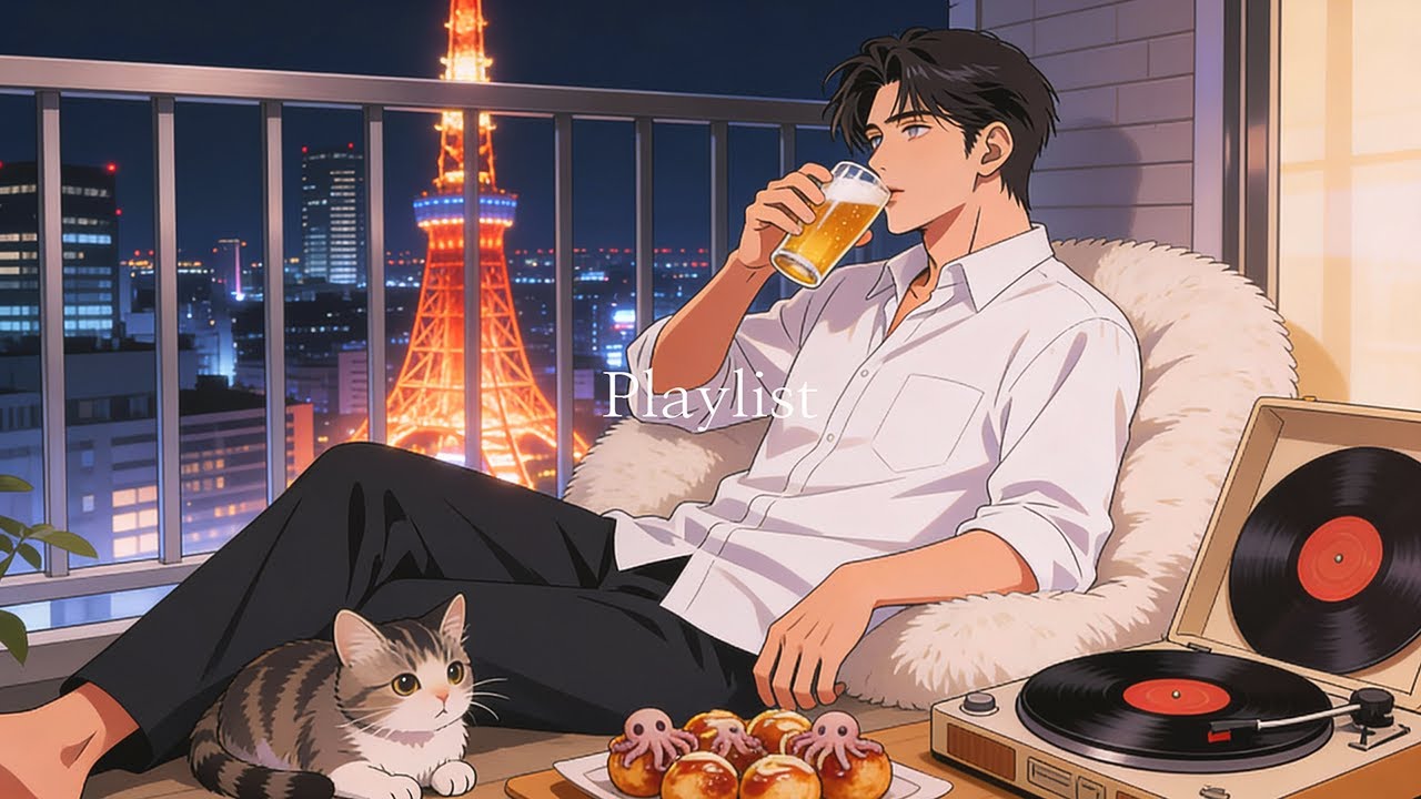 𝐏𝐥𝐚𝐲𝐥𝐢𝐬𝐭 성공해서 도쿄 타워 보이는 집에 살면 이런 기분일까...🌃 🍺 | Tokyo CITYPOP