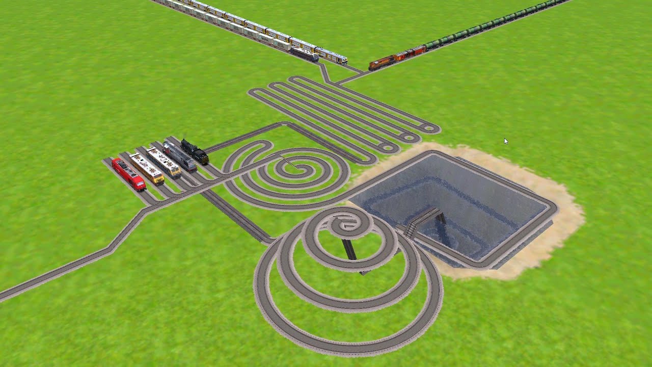 AI TRAINS RUNNING AT ROUND SPRINGS CIRCLES RAILROAD TRACKS ZIG ZAG TRACKS!! #railway 