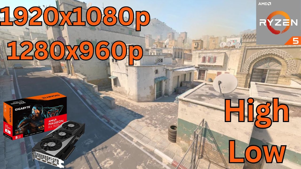 CS2 | RX 7600 & RYZEN 5 5600X | Latest Update | D2 | Benchmark 1080 & 960p | High & Low settings
