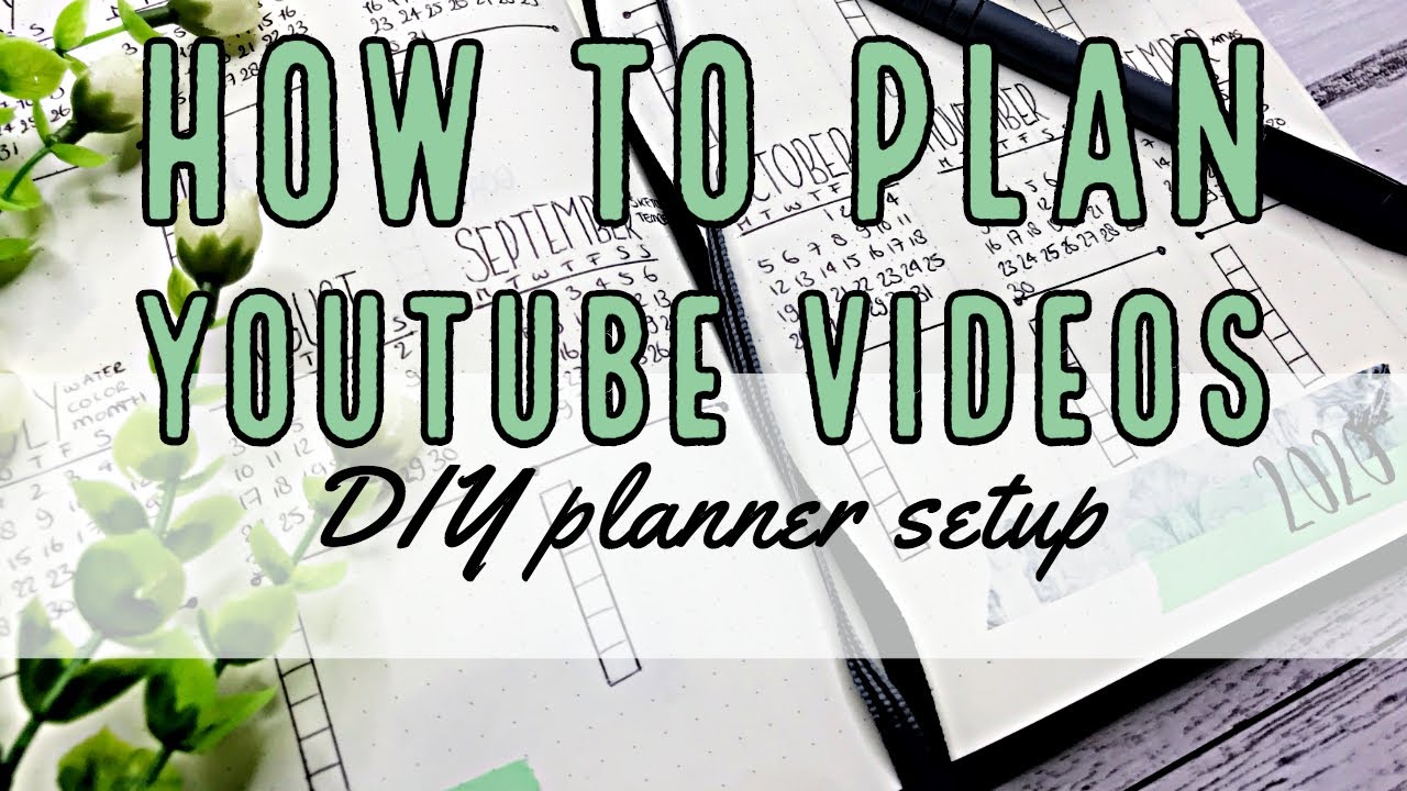 HOW TO PLAN YOUTUBE VIDEOS | DIY PLANNER SET UP | bullet journal