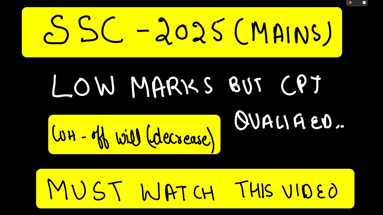 SSC CGL 2025 CPT Qualified with Low Marks? Online Cutoffs Are MISLEADING! #ssccgl2025