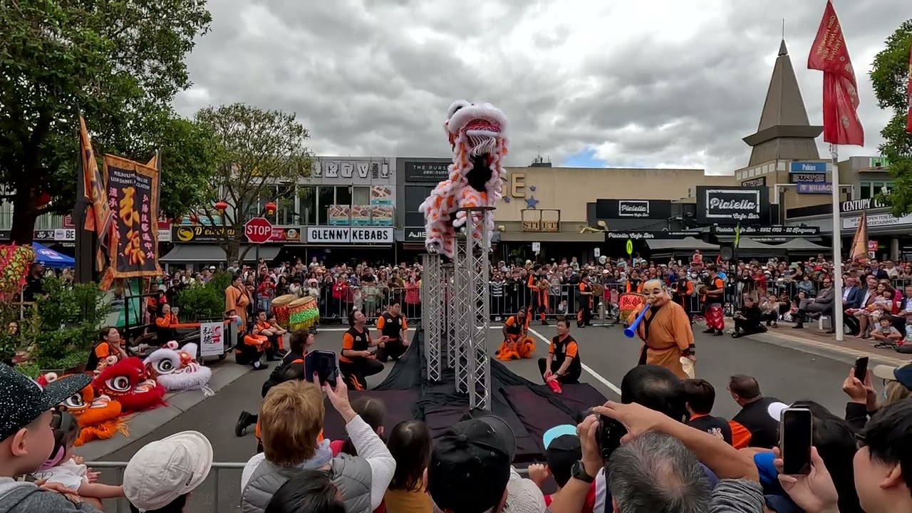 Lion Dance on High Poles Performance - Glen Waverley Chinese New Year | 2023 [4K]