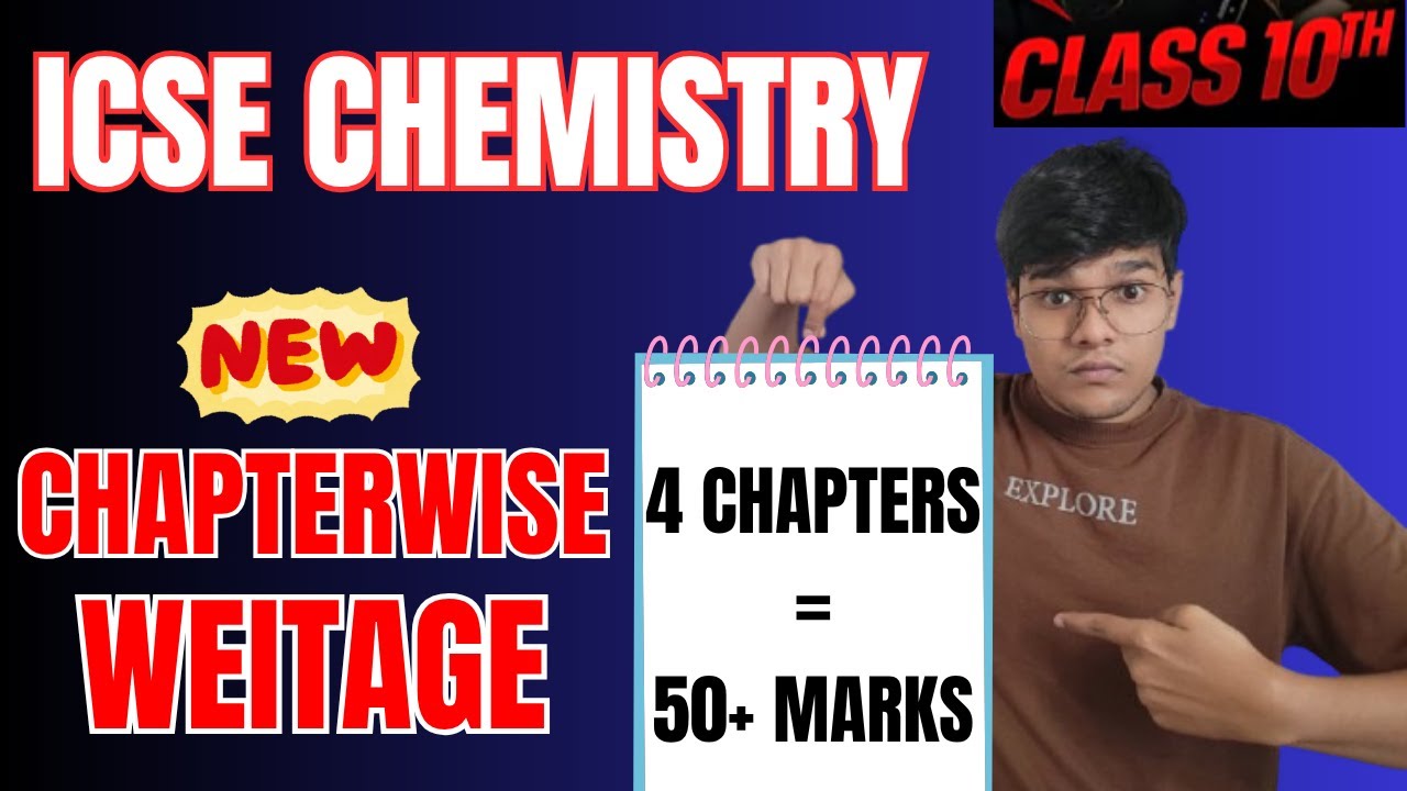 ICSE Class 10 Chemistry Chapterwise Weightage | Updated Exam Pattern 2026