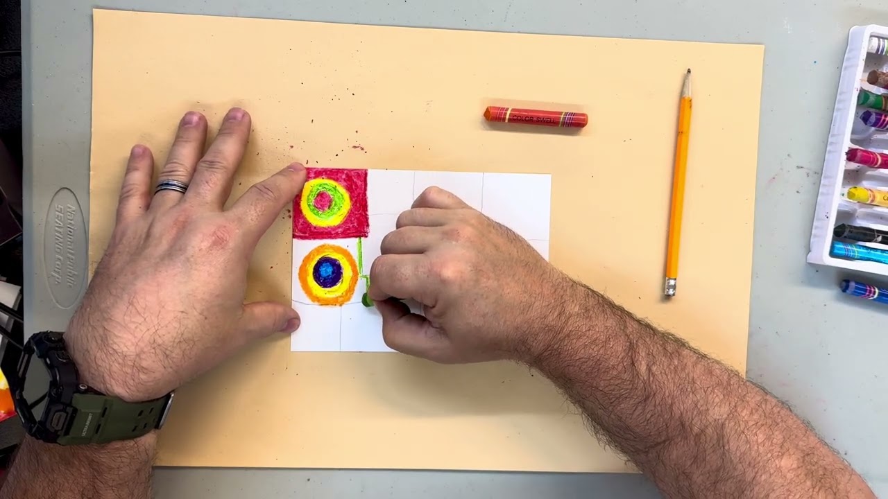 Oil Pastel tutorial- abstract art