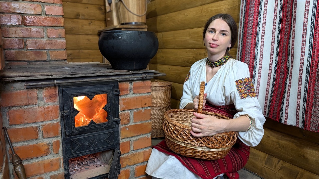 Життя гірського села як 200 років тому. Приготування питного борщу з копченими ребрами і молоком