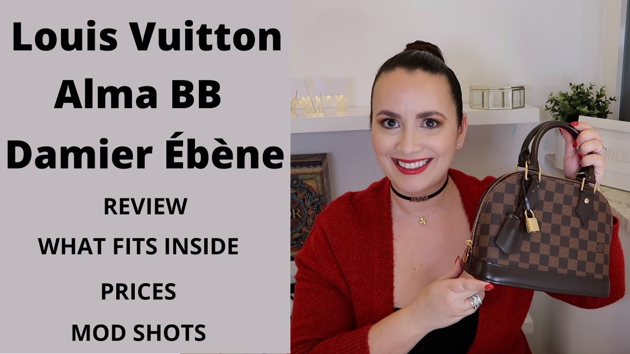 LOUIS VUITTON ALMA BB DAMIER EBENE | REVIEW | WHAT FITS INSIDE | PRICES | MOD SHOTS