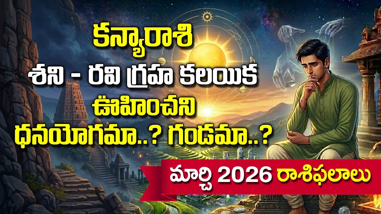 కన్యా రాశి: మార్చి 2026లో మీ తలరాత మారబోతోంది! జాతకంలో షాకింగ్ మార్పులు.. 💸 ధనయోగం పట్టబోతుందా?