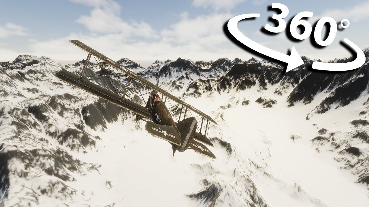 360&deg; Experience: WWII Fighter Plane Under Heavy Fire in Snowy Battlefield!