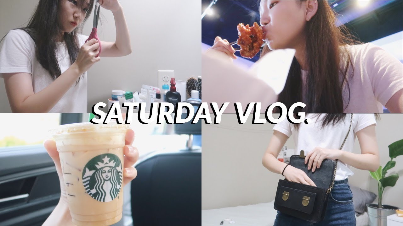 [vlog] 미국 고등학생 일상 브이로그 / 아틀란타, 앞머리 자르기 (Saturday vlog)