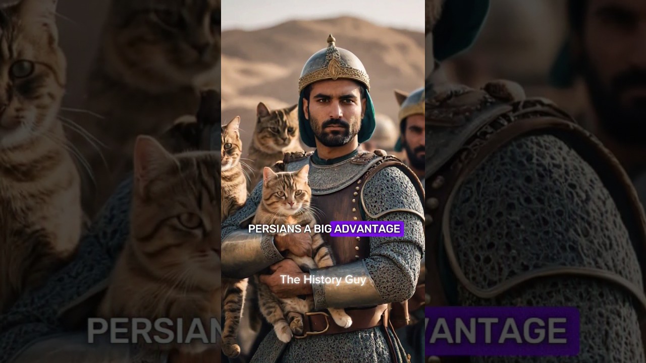 The Battle of Pelusium: Persia's Clever Cat Strategy #viral #egyptian #facts #historyfacts #persian