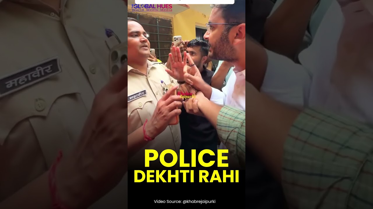 ​#school #roof Collapse Clash! 🚨 #bjp Workers Allegedly #attack #cjp Protesters In #rajasthan 😱