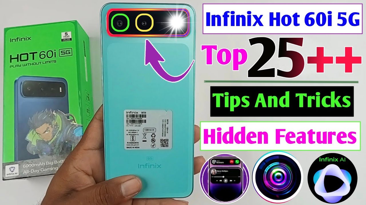 Infinix Hot 60i 5G Top 25++ Hidden Features / Infinix hot 60i Tips and tricks / infinix hot 60i
