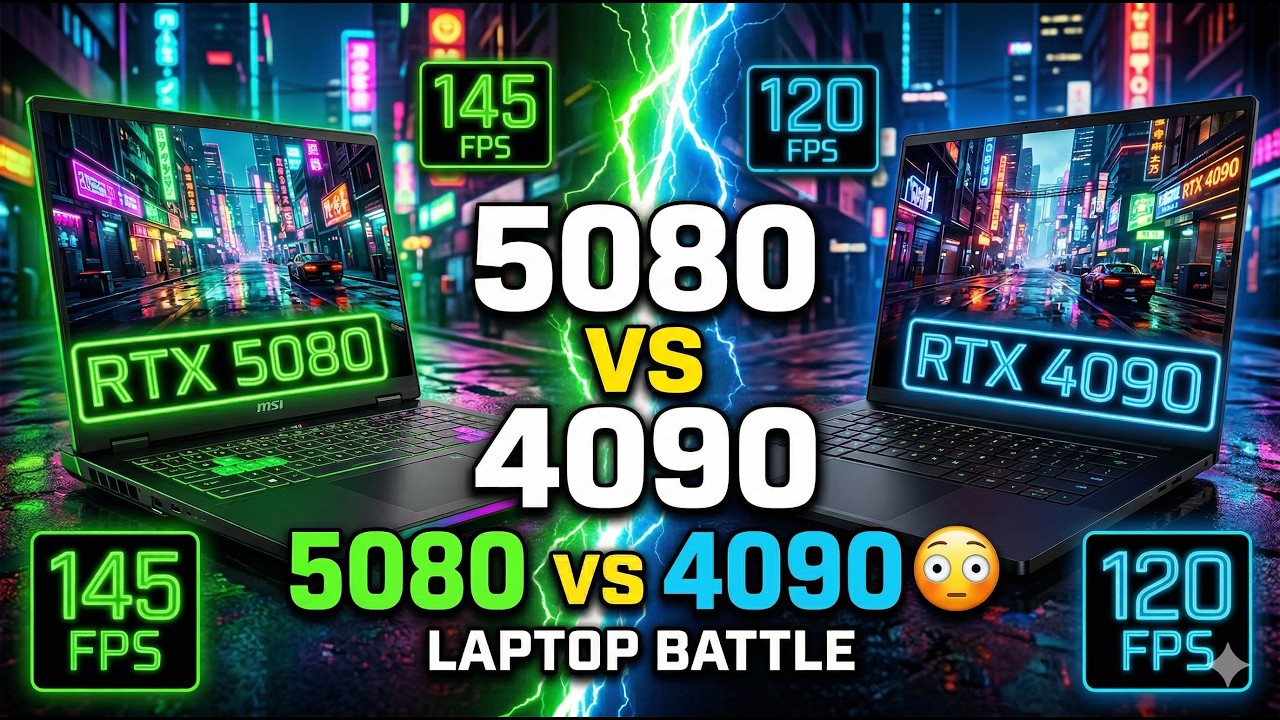 RTX 5080 Laptop vs RTX 4090 Laptop &ndash; TimeSpy & Cyberpunk Benchmarks DLSS + RT