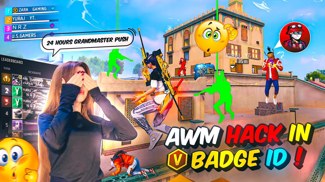 AWM hack Use in V badge id❗ New grandmaster Top1 Rank push with @NRZ @yuraj111