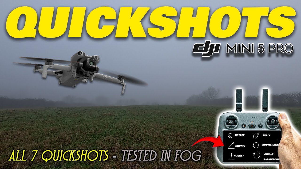 Flying DJI Mini 5 Pro in Heavy Fog? Quickshots Test!