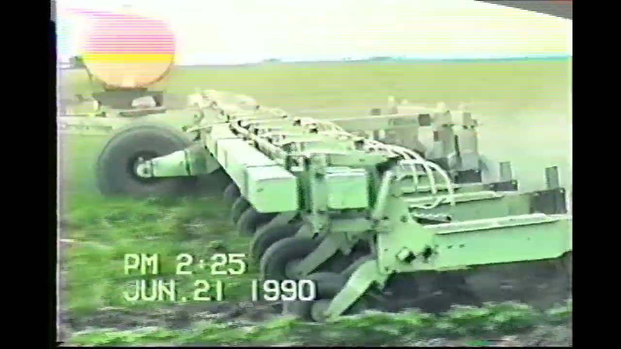 Cultivating soybeans in June of 1990