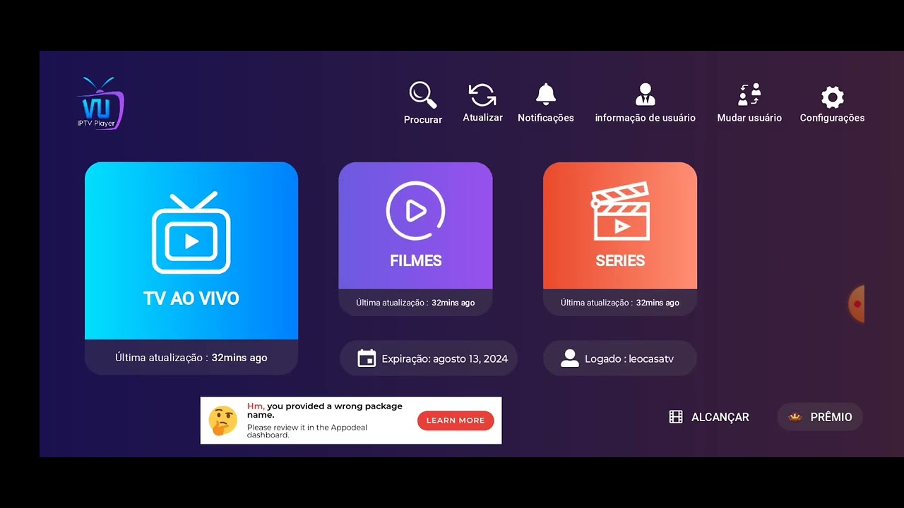 VU IPTV PLAYER - CONTROLE DOS PAIS/ADULTOS