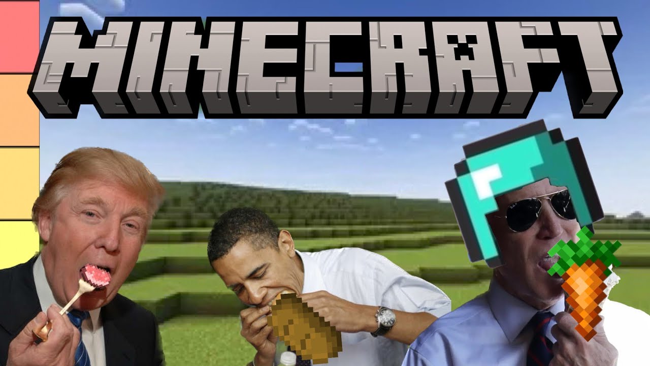 Trump, Biden, and Obama Make a Minecraft Food Tier List!
