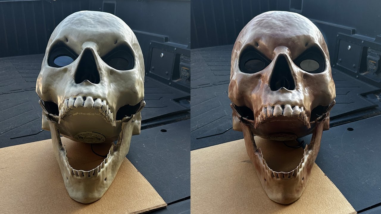 12 Foot Skeleton MODIFICATIONS - Adjustable Shoulders, Painting, Wiring Eye Lights - The Home Depot