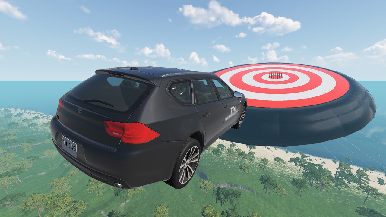 Car VS Massive Giant Ramp - Downhill Madness - BeamNG.drive