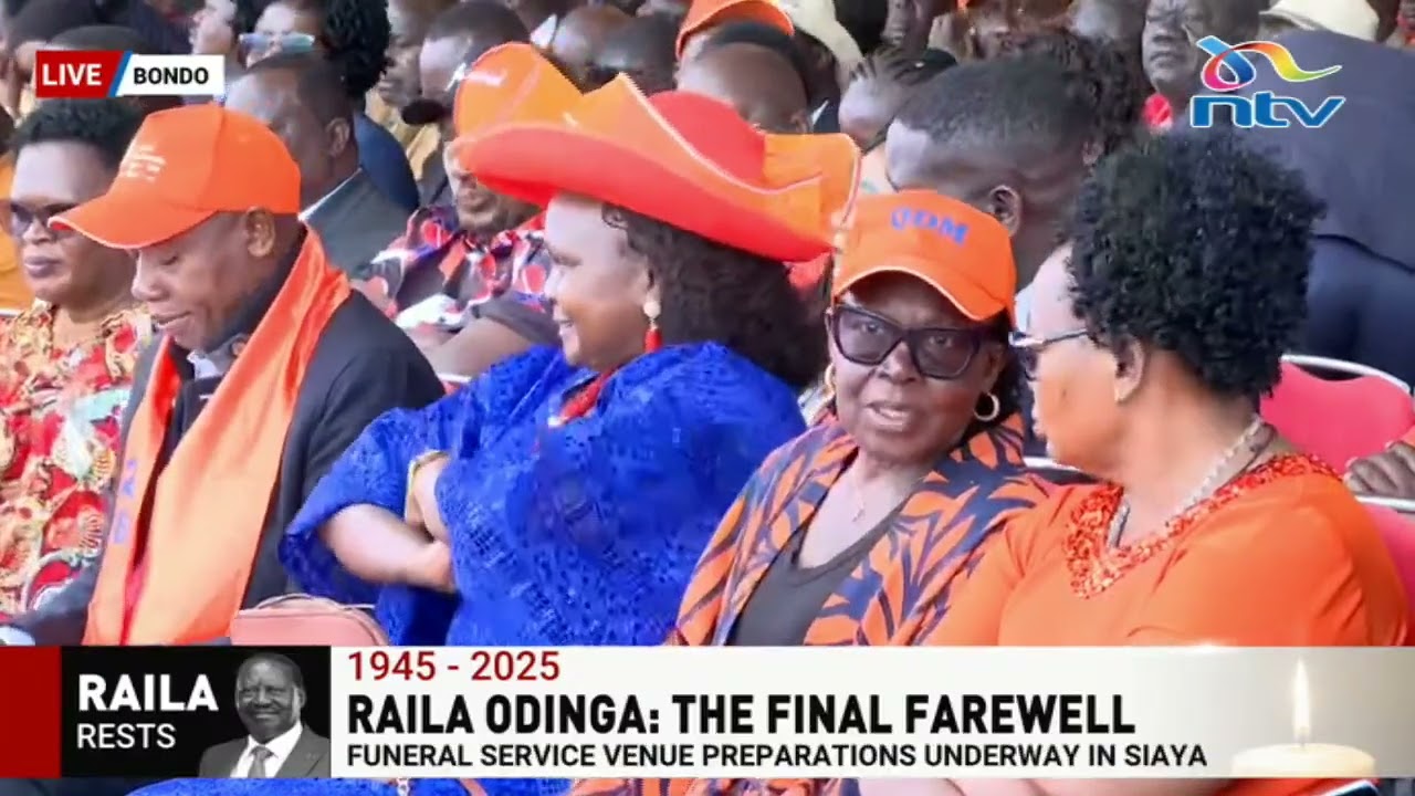 Thousands of mourners in Bondo for Raila's final farewell